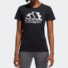 adidas T Shirts Women's Black Crew Neck Moderate Straight Fit ED8169