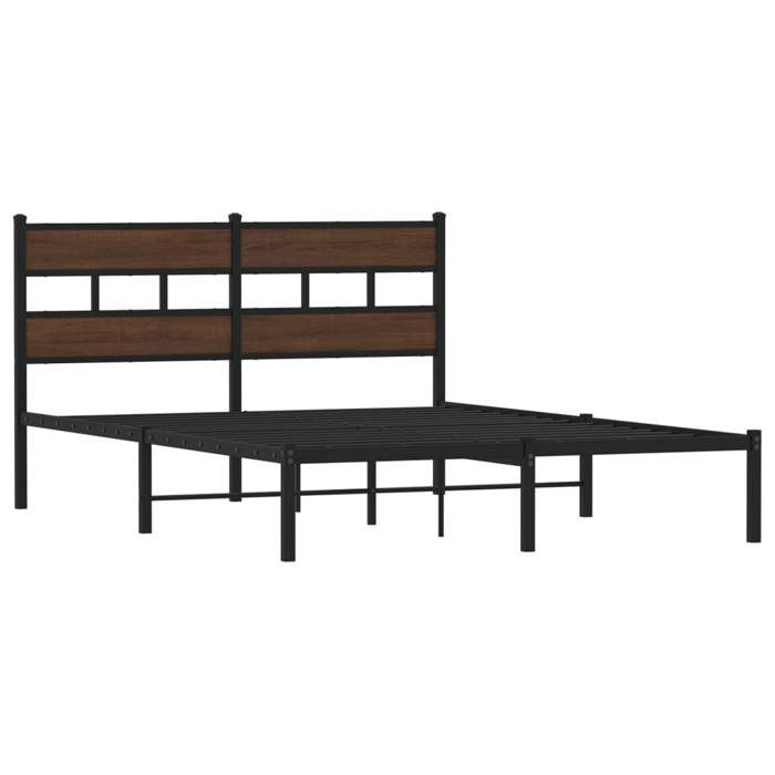 VidaXL Cadre de lit sans matelas avec tête de lit 140x200 cm, lit double, meuble de chambre à coucher, lit d'appoint, lit, 4017152