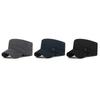 Men's Winter Hat Middle-Aged and Elderly Cold-Proof Warm Flat Top Hat Cashmere Ear Protection Cotton Hat