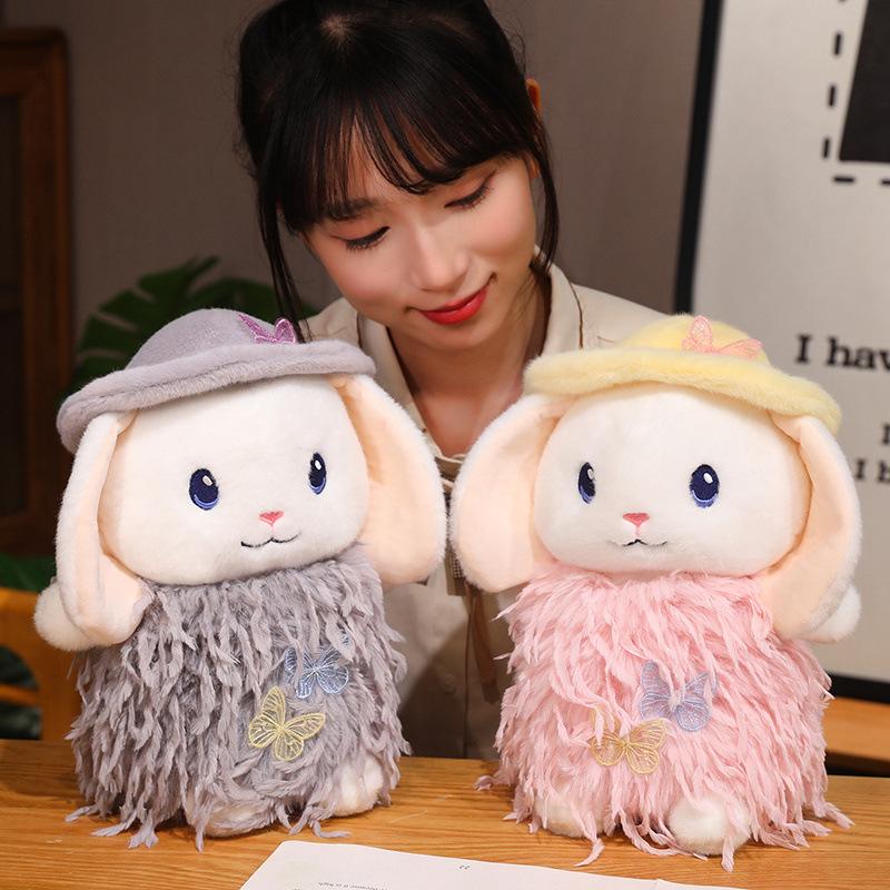 Hooded Little White Rabbit Doll Plush Toy Little Rabbit Rabbit Snow Rabbit Doll Children's Company Soothing Doll