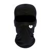 Unisex And Windproof Solid Raw Decor  Balaclava Hat With Heart Broken Pattern Autumn And Winter Warm Ski Cold Hat