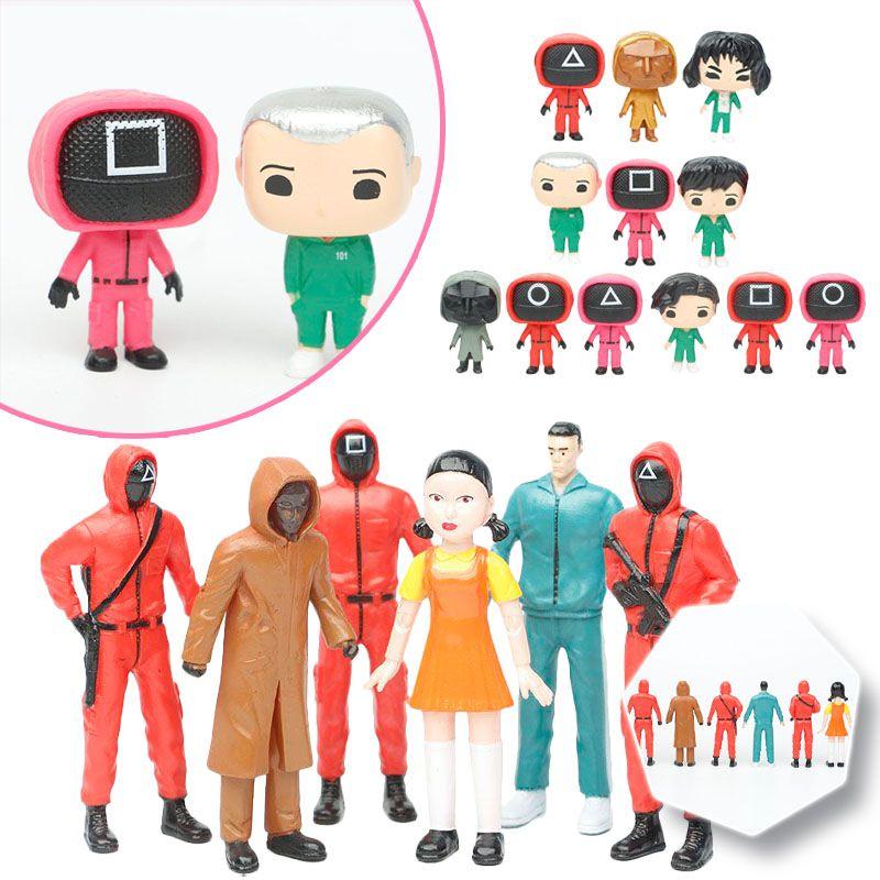 Squide Figure Game Villain Boss Triangle Round Square Doll Toy Gift Collection