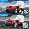 For Jeep Wrangler 2/4 Door JK JL YJ 1987-2019 Black/Silver Car Cover Waterproof Windproof Dustproof Anti-UV Car Cover Automotive Exterior Accessories
