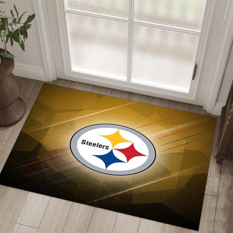 Tappeto in Cristallo di Velluto Design Pittsburgh Steelers Accogliente Non?Tappeto Stampato Antiscivolo per Camera da Letto Soggiorno Ingresso