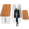 Cord Organizer Box To Hide Surge Protector On Desk or Floor Charger Socket Network Line Storage Bin