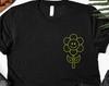 Flower T-Shirt, Smiley Face Pocket Tee, Emoji Shirt, Cute Flower Tee, Tmblr Shirt, Summer Shirt, Funny Shirt, Party Shirt, Cute Gift for Her