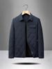 Men's Autumn/Winter Cotton Lapel Jacket - Casual, Warm, Loose Fit for Middle-Aged & Elderly