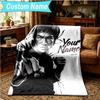 1PC Custom Name Blanket Dynamic Bruce-Lee Pose Flannel blankets Patterns Throw Blanket All-Season Soft Gift for Couch, Bed, Camping, Birthday gifts