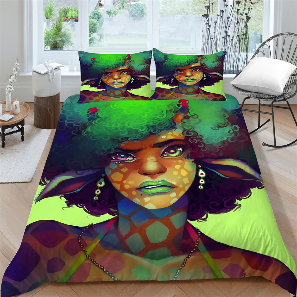 Seturi de cuverturi de pat cu design unic de modă nouă, set de pat pentru acasă cu desene animate, costum de lenjerie de pat pentru pictură pentru fete, cuverturi de pat pentru copii, husă de pilota