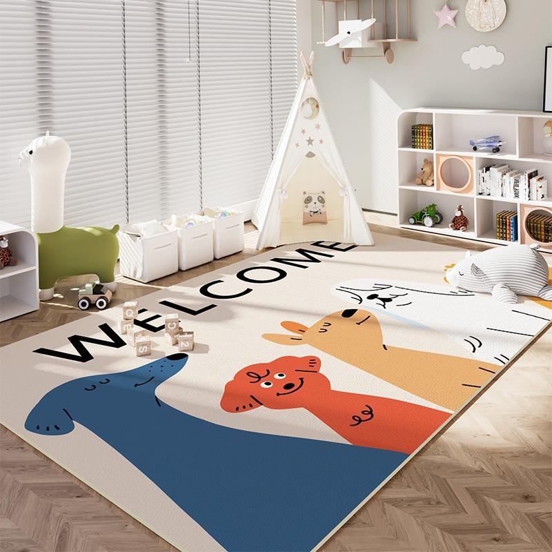  Cute Abstract Animal Carpet Living Room Sofa Bedroom Bedside Entrance Door Floor Mat Non-slip Home Decor Color Child Rug