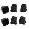 6pcs Bed Risers 5in High Quadrate Trapezoidal Ergonomic Plastic Black Furniture Risers Blocks for