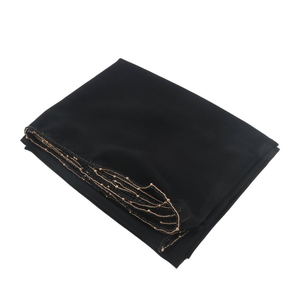 

Pure Color Chiffon Head Cover With Chain Design For Trendy Spring Summer Styling 13