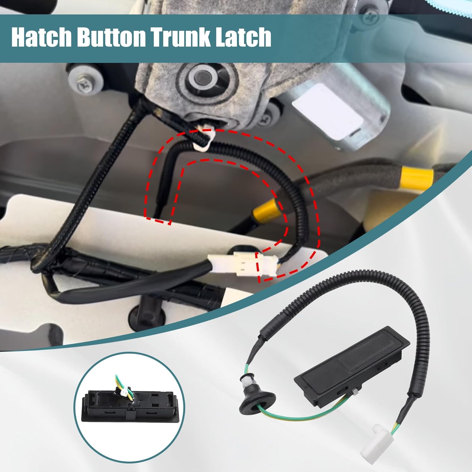 GXARTS 25380-3JA0B Hatch Button Trunk Latch fit for Nissan Pathfinder 2013 2014 2015 2016 2017 2018 2019 2020 Rear Liftgate Tailgate Trunk Lid Open