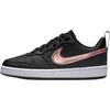 Court Borough Leather Low Recraft SE Comfortable Soft Non-Slip Durable Low-Top Kids Sneakers Black And Gold Kids Sneakers HF7307-001