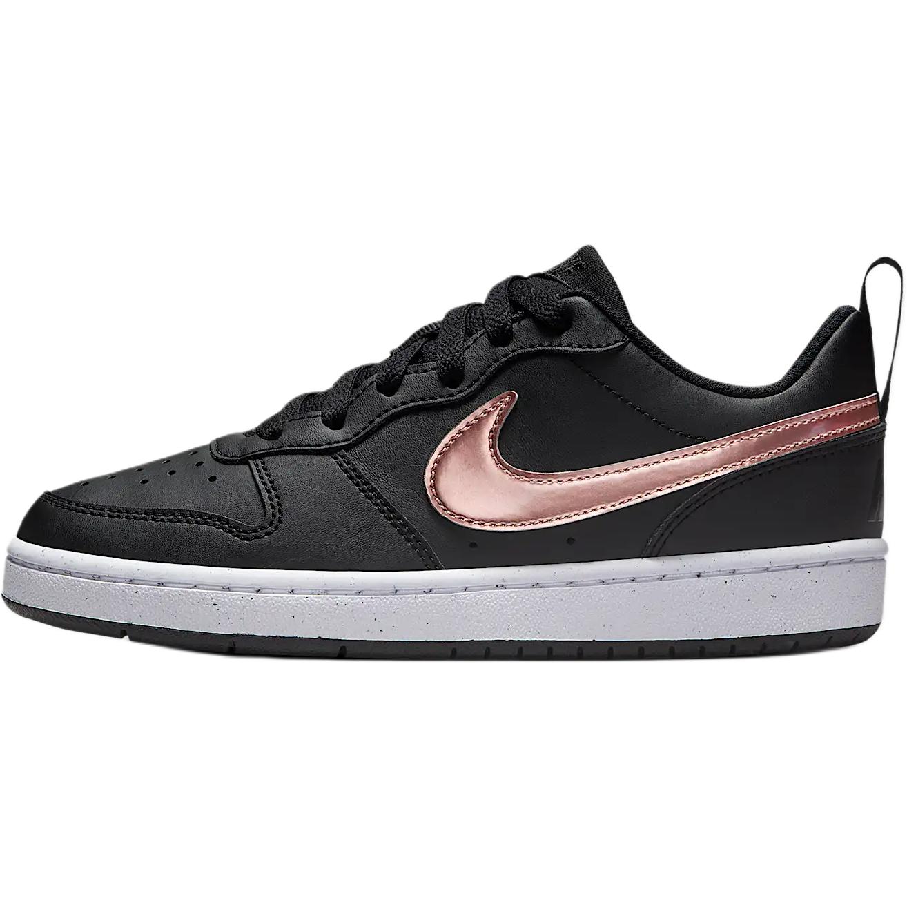 

Nike Court Borough Leather Low Recraft SE Удобные Мягкие Нескользящие Прочные Низкие Детские Кроссовки Черно-Золотые Детские Кроссовки HF7307-001 40