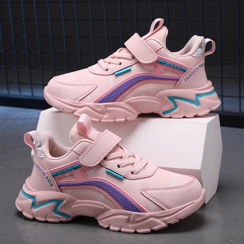 Boy Kids Fashion Sneakers Girls School Casual Shoes Outdoor Breathable Running Shoes Light Soft Sole Non-slip Children Shoes
