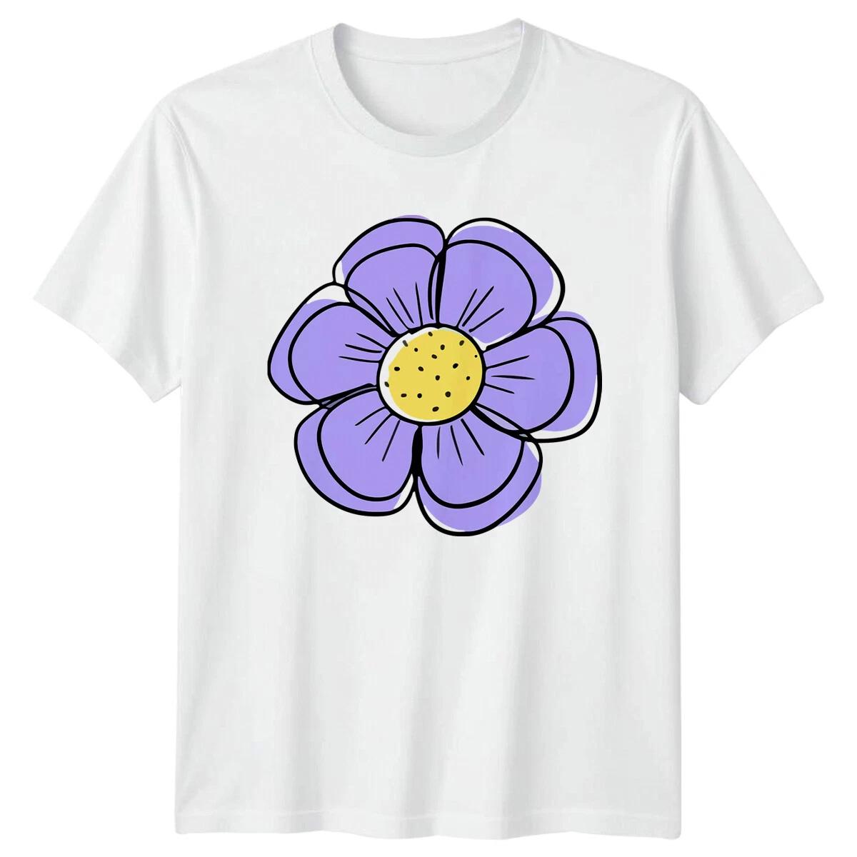 Purple Flower Floral Nature Mens T Shirt Womens Tee Graphic Unisex Top XL