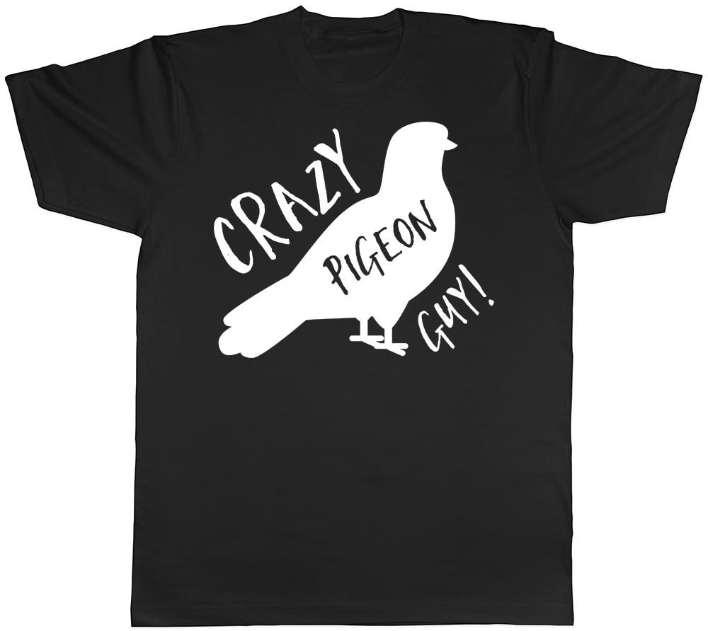 Crazy Pigeon Guy Mens T-Shirt 4XL