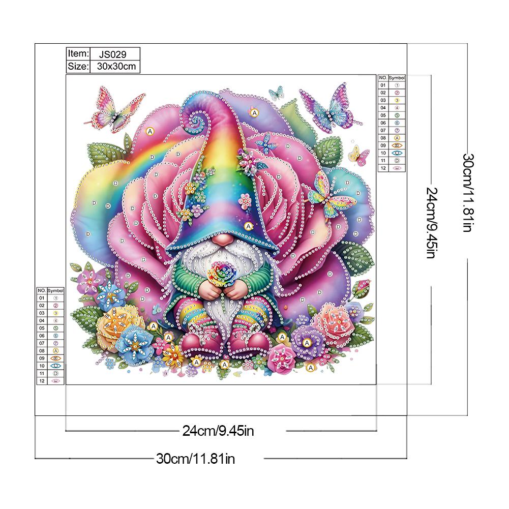 Kreatives Oster-Dekorations-Set 5D DIY Teilweise Speziell Geformter Bohrer Diamantmalerei-Set Heimdeko für Schlafzimmer Wohnzimmer 30x30cm