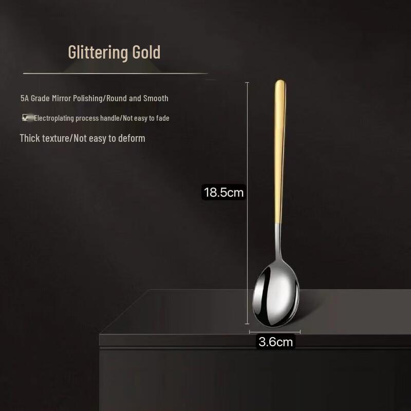 Thickened Korean Gold Stainless Steel Spoon