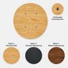 Set of 2 Round Tabletops in Natural Wood Look – diameter 70 cm + diameter 50 cm, 1.8 cm Thick, Melamine-Coated, Tabletops Only without Frame