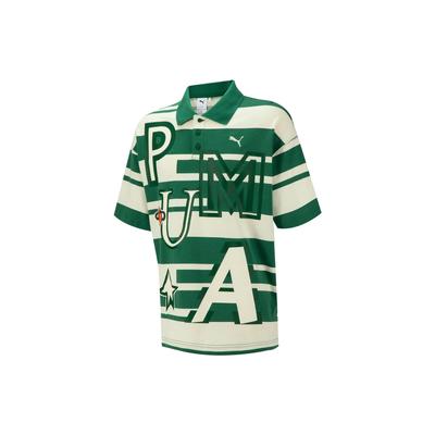 Ss23 Dream Pack Series Striped Letter Print Casual Short Sleeve Polo Shirt Unisex Polo Shirts Dark-Green 539985-37