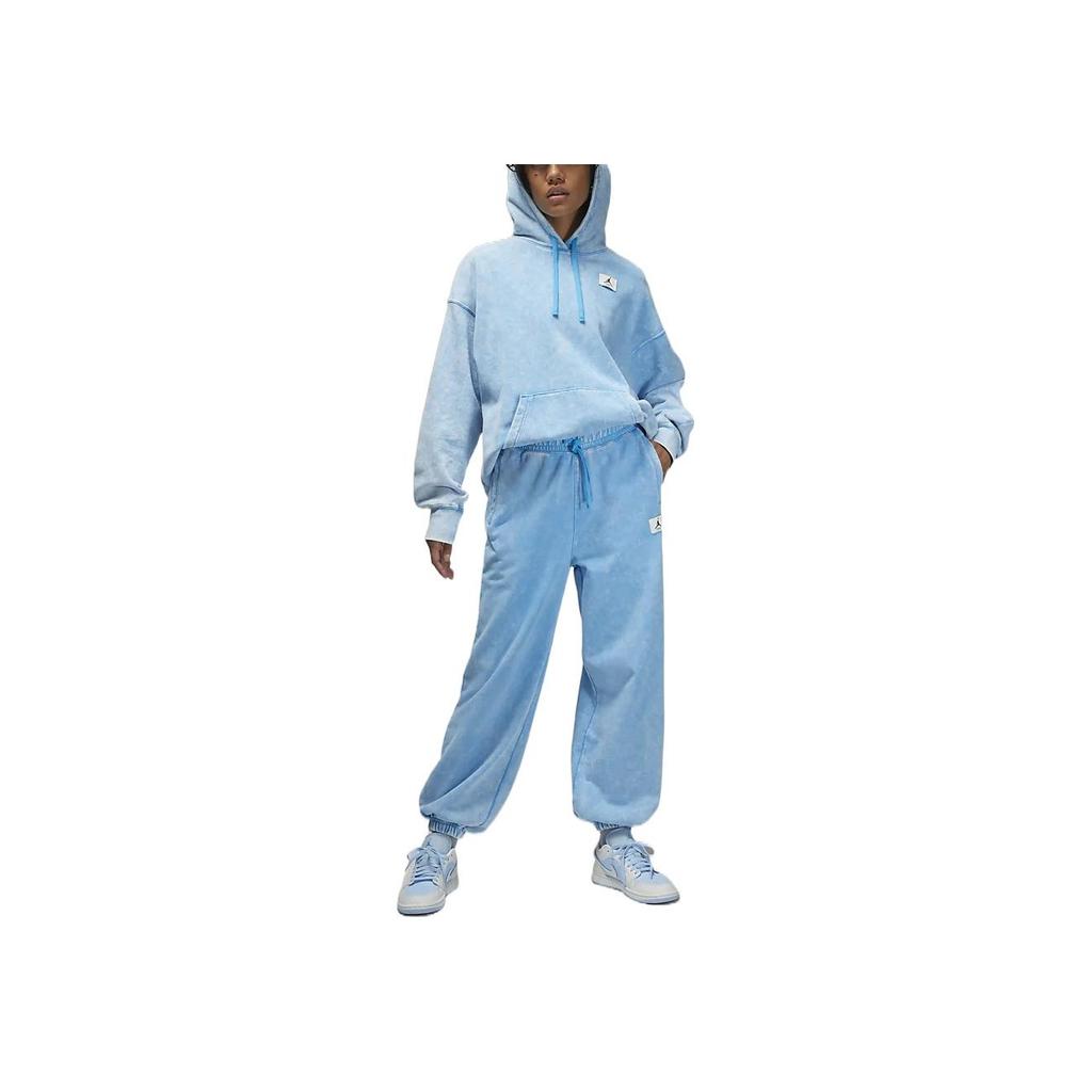 Jordan Flight Wool Logo Cuffed Solid Color Knitted Sports Pants Women bottoms Deep-Pink Blue DX3249-443