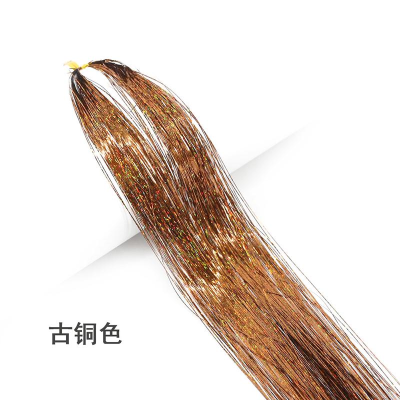 Shiny Sparkle Hair Tinsel Kit Rainbow Women Colorful Glitter Bling Hair Extension Twinkle Hair Dazzles Accessories for Braiding