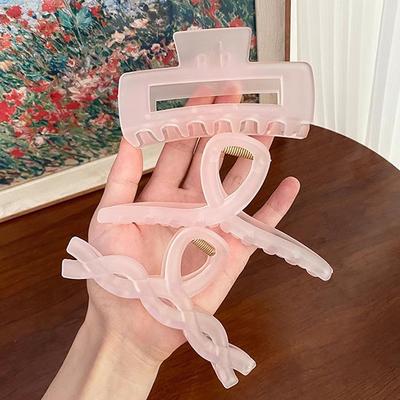 Koreanische Mädchen Gelee Acryl Haarspange Geometrische Krabbe Haarspangen für Frauen Große Größe Haarnadel Hai-Clips Sommer Haaraccessoires