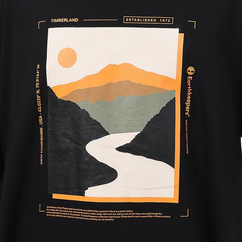 Timberland Graphic Earthkeeper Crew Neck Quick-Dry T-Shirt Men Tops Black A2CG8-001