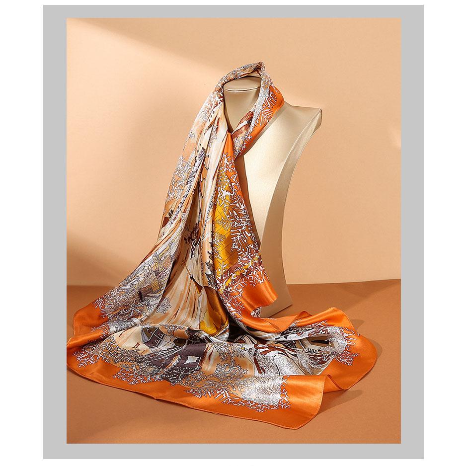 88x88cm 100% Maulbeerseide Köper Schal Luxuriöses Übergroßes Quadratisches Tuch Elegantes Damen-Tuch für Frühling Sommer Herbst