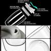 Leak-Proof Transparent Tumbler Cold/Heat Resistant Portable Water Cup Cute Glass Cup with Lid  Tea