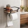 Space Saving Paper Rack Wall Mounted Toilet Roll Holder Storage Tools Storage Shelf  Hotel