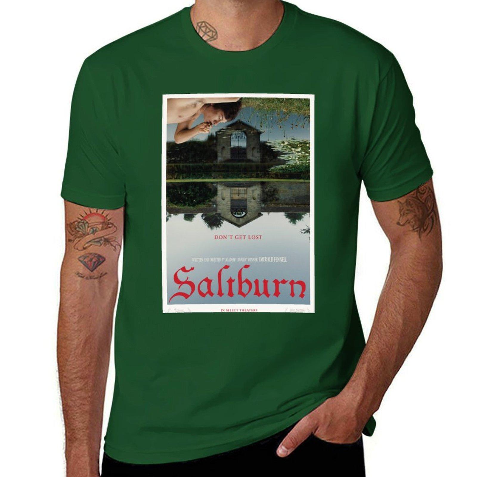 

Saltburn Film Movie Poster Tshirt kawaii clothes quick drying oversizeds Mens tshirts 4XL