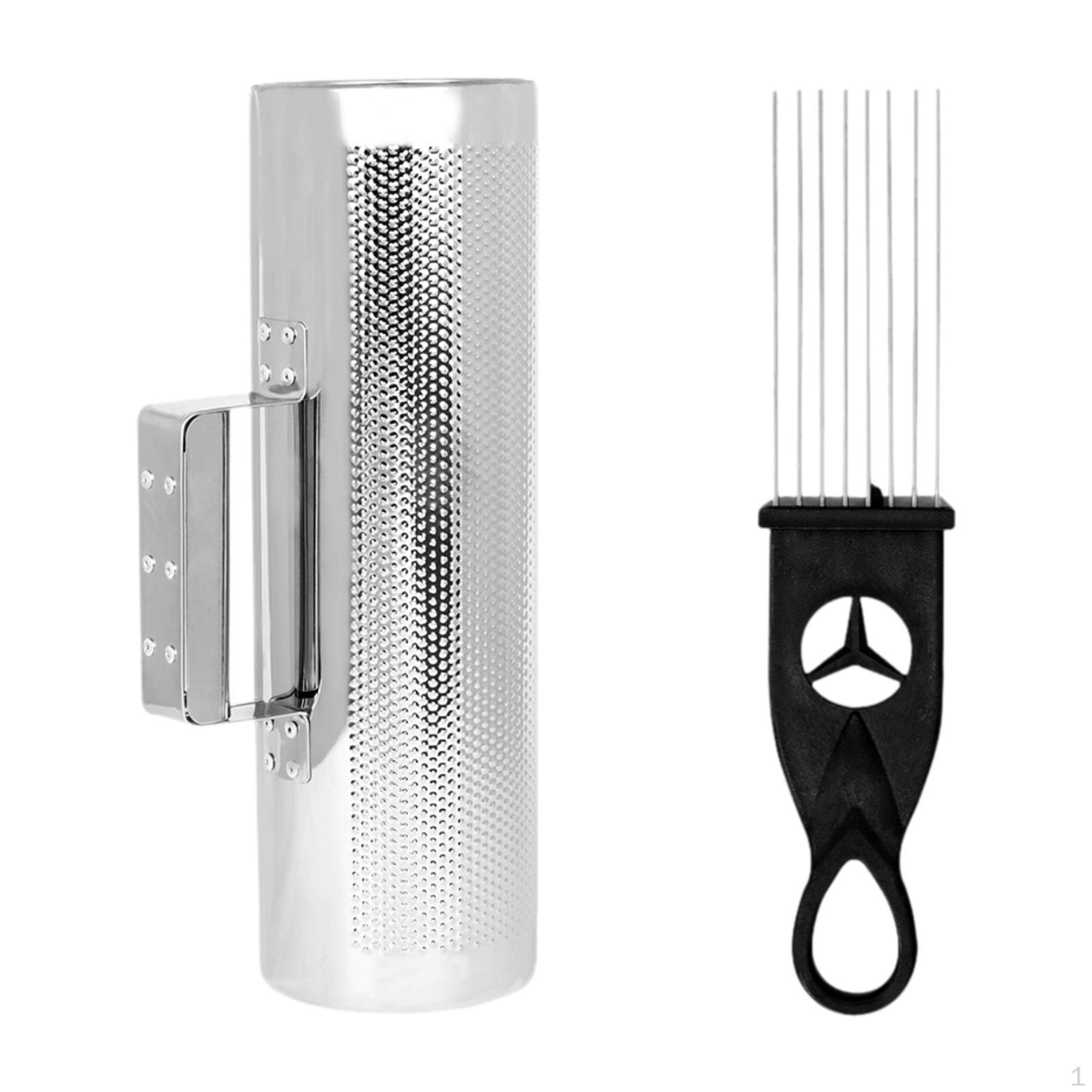 

Инструмент Гуиро Металлический Шейкер Музыкальный Тренажер с Рукой-Скребком 32x10cm