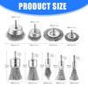 Versatilitys Drill Mounted Wire Brushes 9PCS Carbon Steel Construction For Efficient Rust Paint Debris Removal Tool