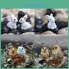Enchanting Mini Rabbit Owl Ornament Set For Whimsical Garden Decor And Crafts