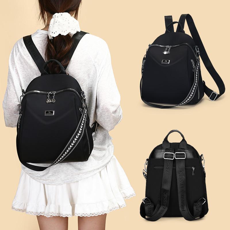 Schoolbag Premium Sense Backpack Women's Backpack Oxford Cloth School Bag Canvas Women's Bag Versatile Fashion Casual Large Capacity Tide