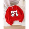 Kids Sweatshirt,Crew Neck Fashion Top, Fun "Six Seven Hands" Patterned Sweatshirt, for Everyday Casual Wear, Perfect for All Kinds of Daily Outfits