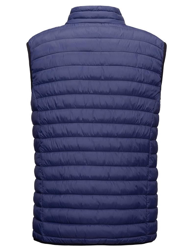 Little Donkey Andy Quilted Golf Sleeveless Down Warm and Cold Size M Men's Vest, Full-Zip Jacket, Weather, Navy,