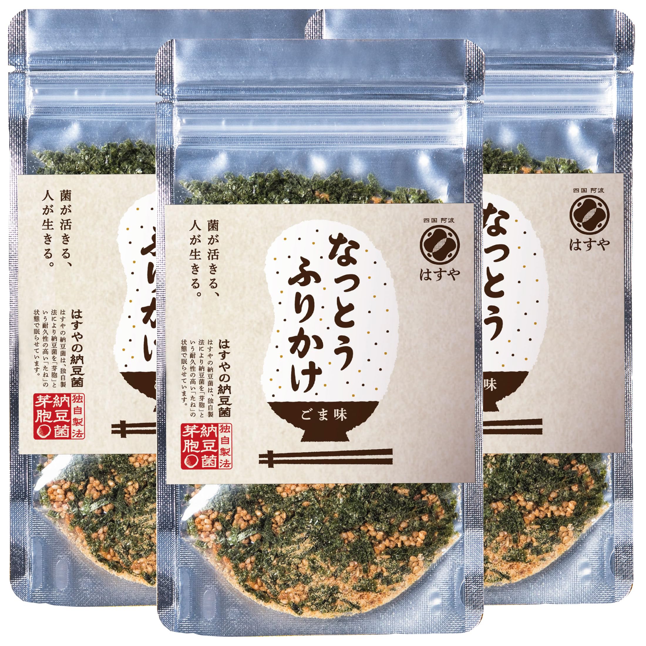 

Hasuya Натто Фурикаке [Около 4,2 миллиарда бактерий натто на пакет] Отечественная соя Натто Фурикаке 28г (3 сумки)