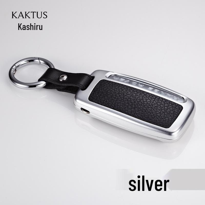 KAKTUS Aluminum Alloy Car Key Case for Land Rover - Protective Shell Cover with Buckle for Discovery Models