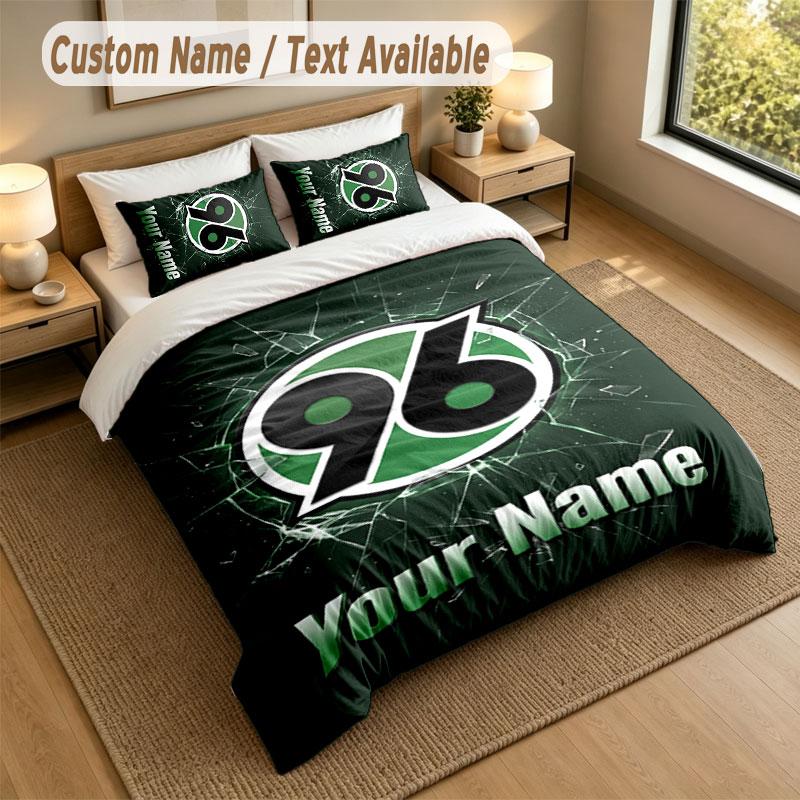 Bedding Set 1 Duvet Cover 2 Pillowcases Hannover 96 Print Soft Bed Linen Bedroom Decor