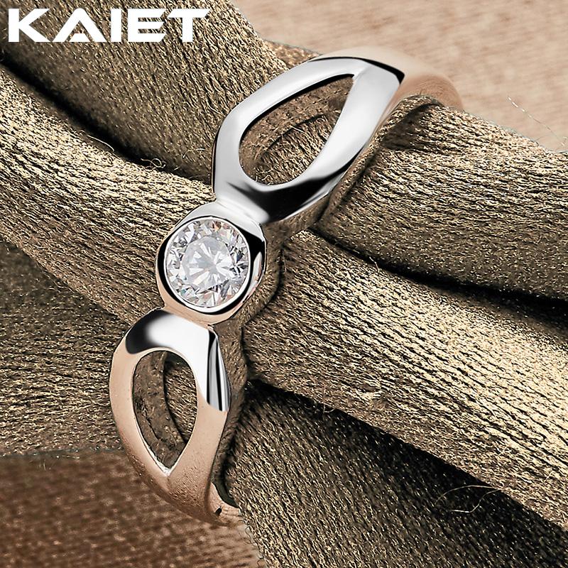 925 Silver Angel Eye Crystal 7-10 Ring Wedding Party Charm For Women Jewelry