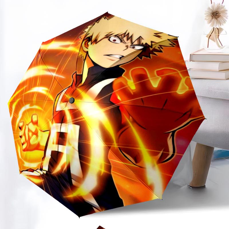 Bakugou Fashionable Automatic Opening/Closing Folding Umbrella. Portable and Foldable, Ideal for Gift, Travel, and Daily Use.