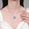 Yin Baichuan S925 Silver Moissanite Sunflower Necklace - Exquisite Clavicle Chain Pendant for Women