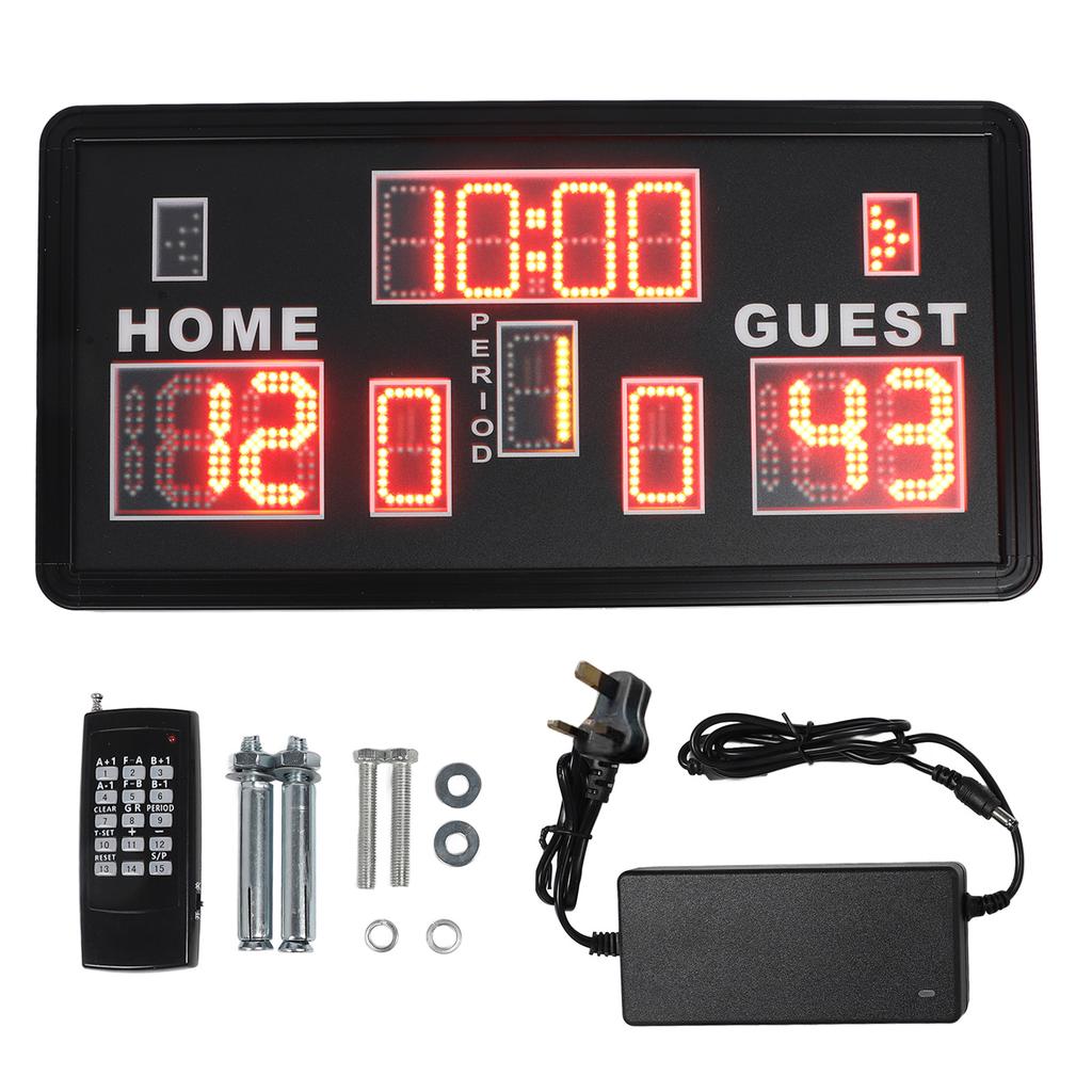 Electronic Basketball Scoreboard Timer LED Multifunctional Countdown Timer Clock Score Keeper 100 to