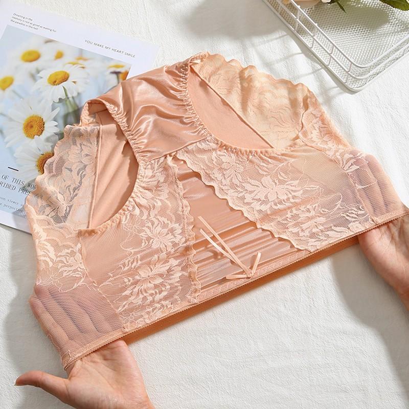 Plus Size Sexy Lace Seamless Panties High-Rised Mesh Briefs Soft Breathable Underpants Lightweight Underwear