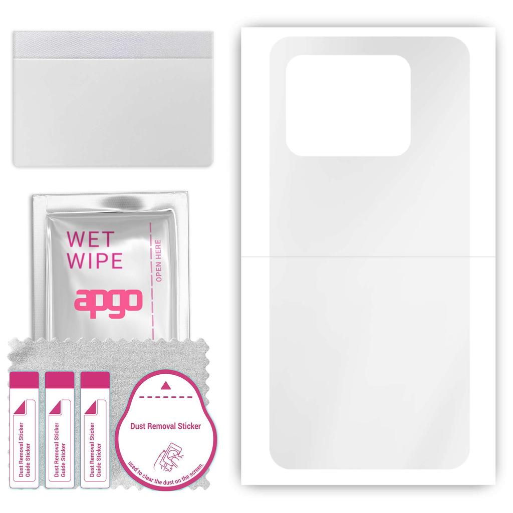 apgo Ultra Clear Protective Skin Sticker for the Back Compatible with Vivo iQOO Neo8 Pro, Wrap Film, Hydrogel Film, Flexible, Soft TPU with Positionin