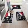 1Pcs Anti Fatigue Kitchen Rugs,Santa Claus Hat Print Waterproof Non-Slip Thick Cushioned Kitchen Mat Heavy Duty Comfort Standing Mat for Kitchen